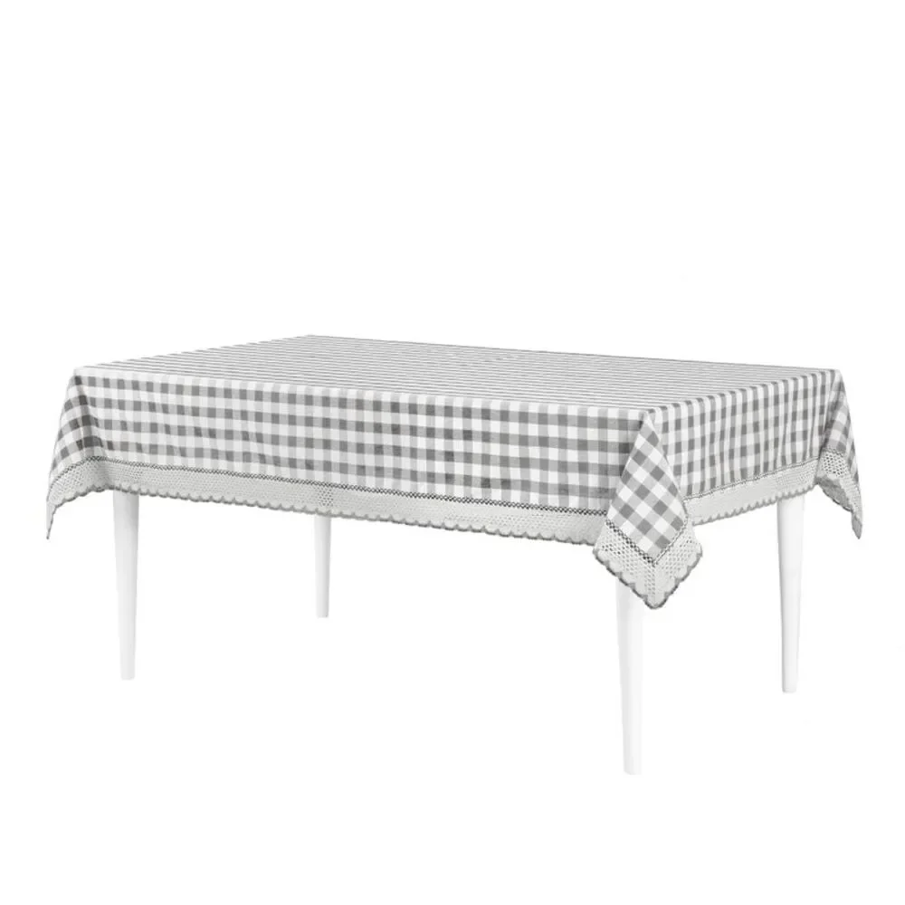 Achim Home Furnishing, Buffalo Kitchen Table Cloth, Gray ,60